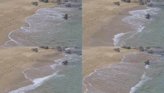 涨潮退潮潮汐海水冲刷沙滩海滩60帧高清在线视频素材下载
