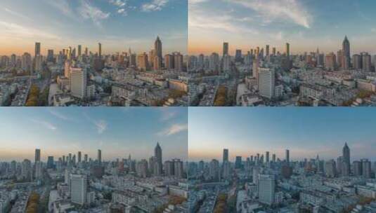 南京新街口城市日落延时高清在线视频素材下载