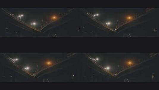 夜晚时的高架桥高清在线视频素材下载