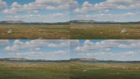 拍摄高原沿途的景观高清在线视频素材下载