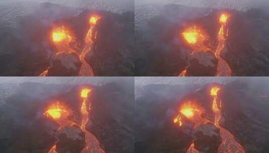 火山熔岩高清在线视频素材下载