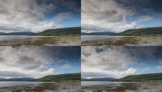 海滩上云层延时景观高清在线视频素材下载