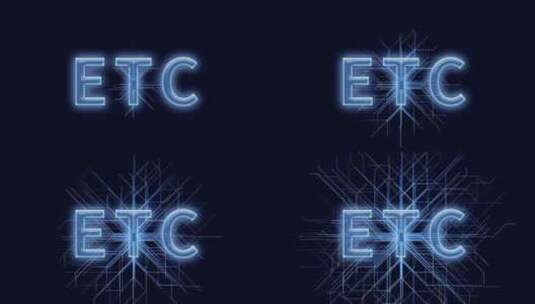 ETC三维科技感电路板生长线条场景高清在线视频素材下载