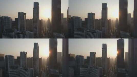 广州珠江新城的日出高清在线视频素材下载