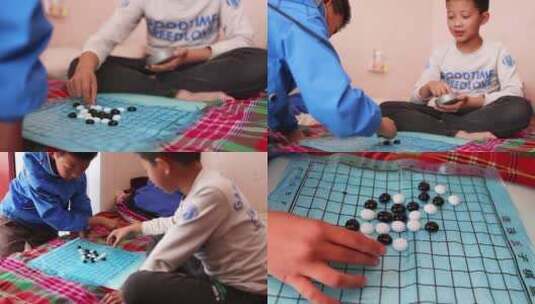 孩子周末下棋高清在线视频素材下载