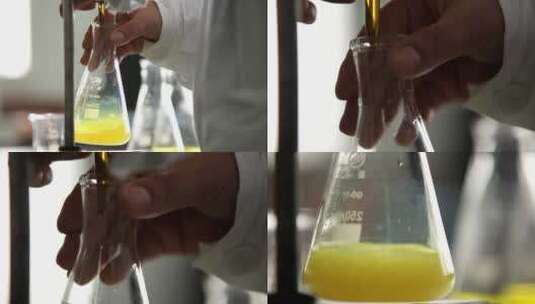 【镜头合集】烧杯试管蒸馏瓶化学实验检测高清在线视频素材下载