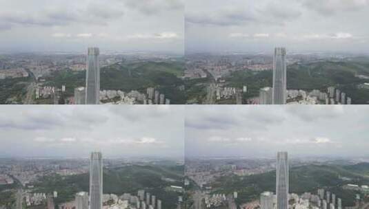 东莞第一高楼航拍高清在线视频素材下载