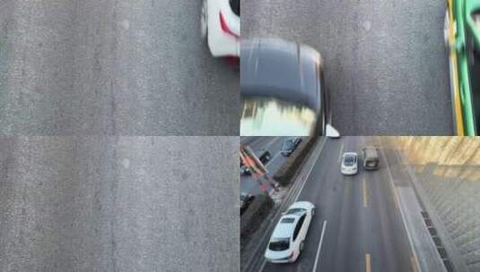 【镜头合集】城市交通俯拍车流高清在线视频素材下载