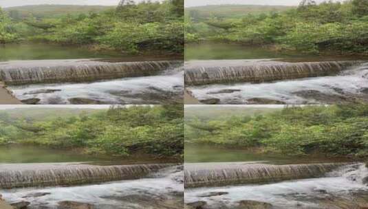 济南老树峪村，古村落小河流淌高清在线视频素材下载