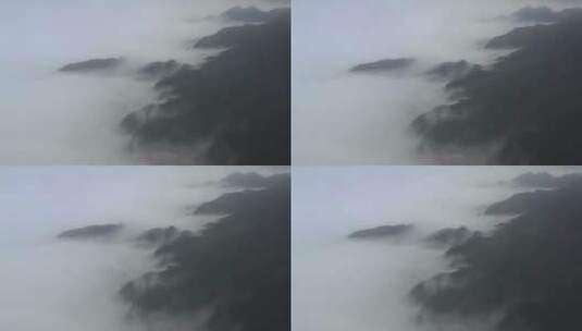 鸟瞰水墨山水画般的云雾场景高清在线视频素材下载