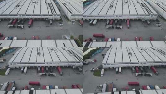 顺丰快递物流运输厂区总部4K航拍高清在线视频素材下载