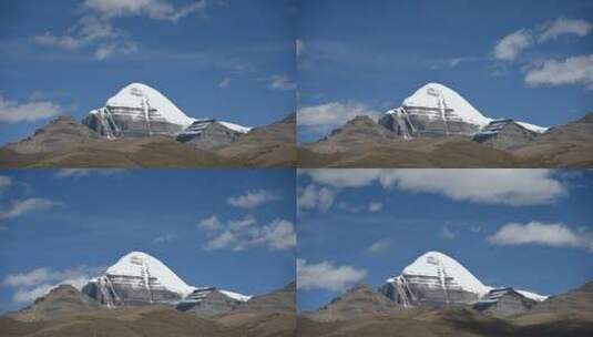 在西藏拍摄的无调色冈仁波齐近景延时视频高清在线视频素材下载
