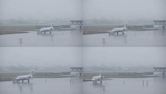 缅甸空军福克70在黄山国际机场降落高清在线视频素材下载