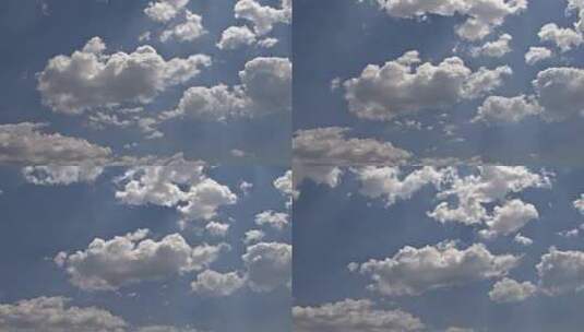 蓝天上美丽的云朵延时高清在线视频素材下载