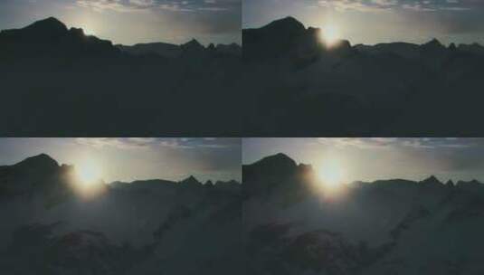 雪山山顶 日出高清在线视频素材下载
