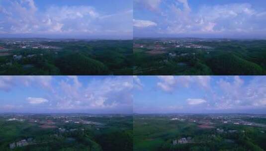 广西南宁乡村自然风光航拍全景高清在线视频素材下载