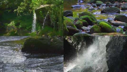 瀑布 山涧 溪流 山泉 流水 地表水 水资源高清在线视频素材下载