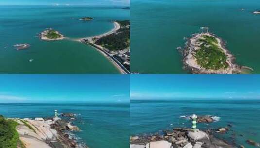 4k航拍大海东山岛网红灯塔合集1高清在线视频素材下载