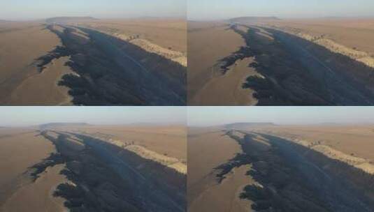 航拍新疆旅行独山子大峡谷自然风光高清在线视频素材下载