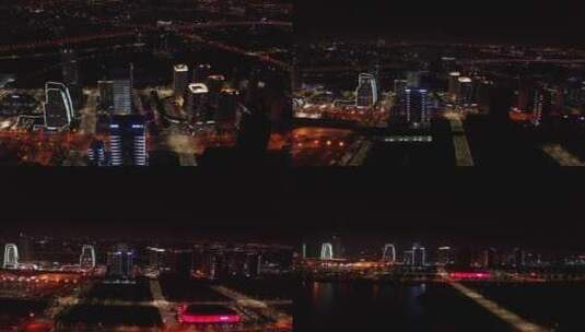 苏州相城高铁新城夜景高清在线视频素材下载