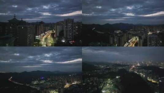 广东惠州夜景航拍高清在线视频素材下载