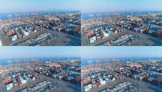 广州南沙新港码头2高清在线视频素材下载