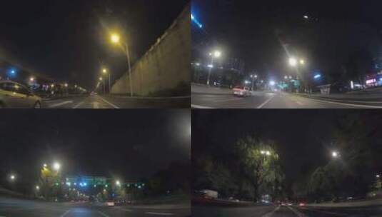 成都夜晚三环公路穿城驾驶延时高清在线视频素材下载