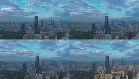 航拍深圳城市风光延时高清在线视频素材下载