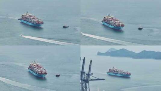 航海货轮进港视频合集高清在线视频素材下载