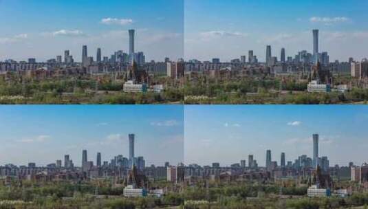 北京城市CBD欢乐谷延时摄影高清在线视频素材下载