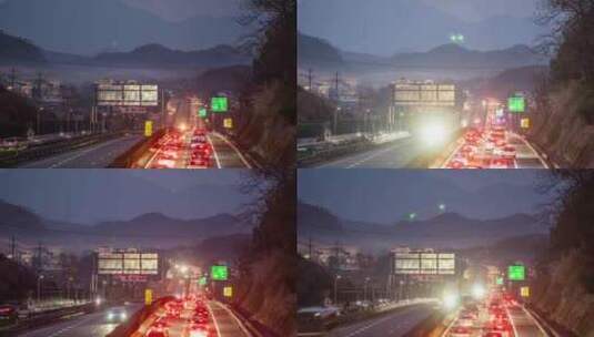【8k】过年后高速上的堵塞车流高清在线视频素材下载