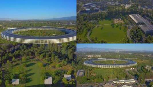 苹果公司新总部大楼高清在线视频素材下载