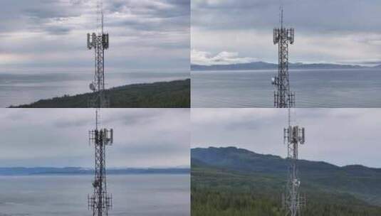 5G信号基站航拍高清在线视频素材下载