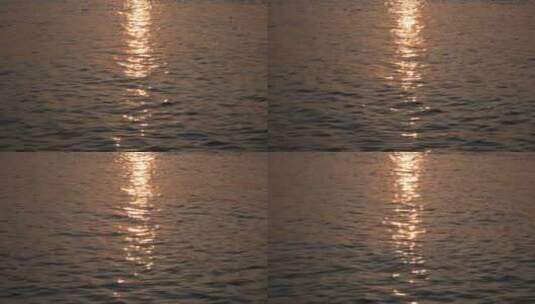 清晨日出长江水面上波光粼粼空镜4k素材高清在线视频素材下载