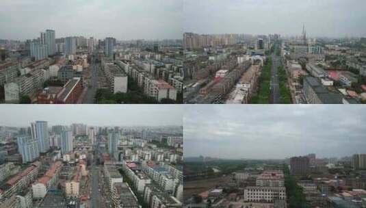 河北沧州城市风光航拍高清在线视频素材下载