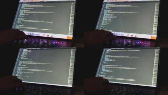 实拍程序员打代码高清在线视频素材下载
