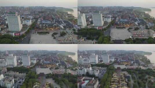 湖南省岳阳市汴河街航拍4k高清在线视频素材下载