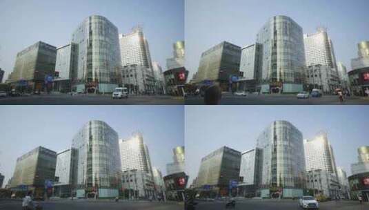原创上海高楼大厦玻璃幕墙延时4K7高清在线视频素材下载