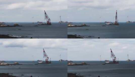 海岸上油田延时高清在线视频素材下载