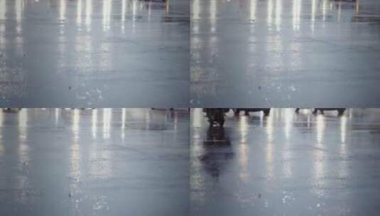 自然雨天雨滴路口车流近景固定2111202014高清在线视频素材下载