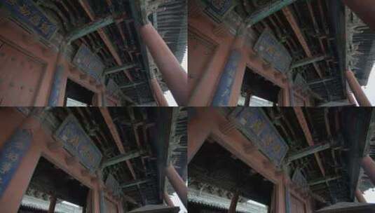 榆次老城城隍庙山门匾额特写高清在线视频素材下载