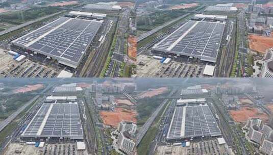 新能源汽车工厂航拍高清在线视频素材下载