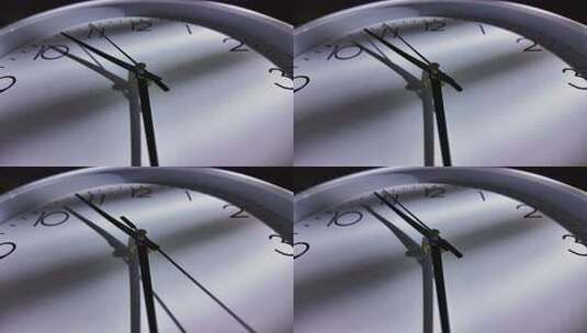 白色时钟表盘特写高清在线视频素材下载