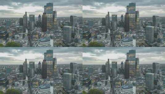 伦敦金融城42号大厦航拍延时高清在线视频素材下载