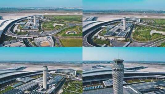 青岛胶东国际机场航拍高清在线视频素材下载