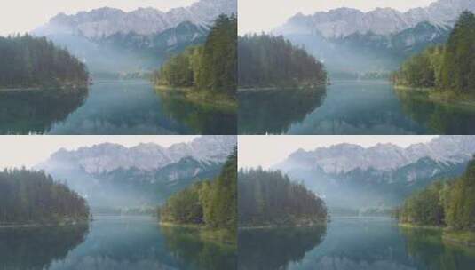 4k风景山下的湖泊高清在线视频素材下载