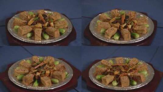 红烧豆腐摆盘4k高清在线视频素材下载
