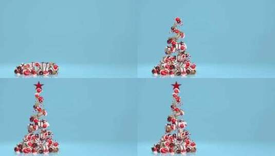 圣诞树的礼物高清在线视频素材下载