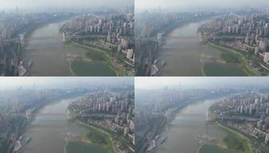 重庆交通航拍风光高清在线视频素材下载