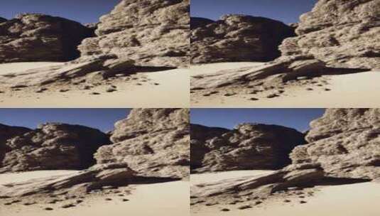 沙漠中的巨岩形成高清在线视频素材下载